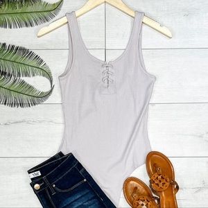 NWT Double Zero Ribbed Bodysuit Size Large